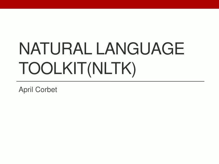 natural language toolkit nltk