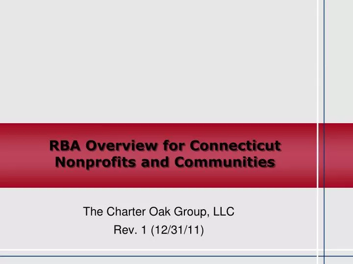 rba overview for connecticut nonprofits and communities