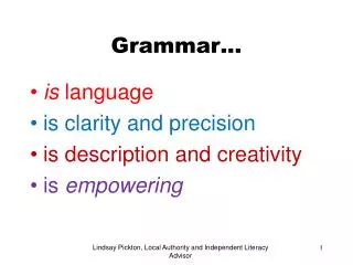 Grammar...