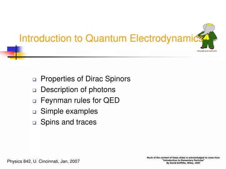 introduction to quantum electrodynamics