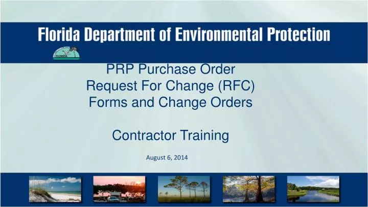 prp purchase order request for change rfc forms and change orders contractor training