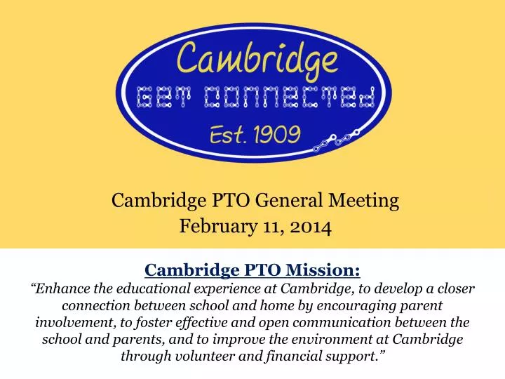 cambridge pto general meeting february 11 2014