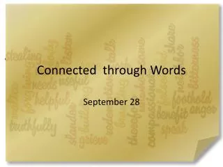 Connected through Words