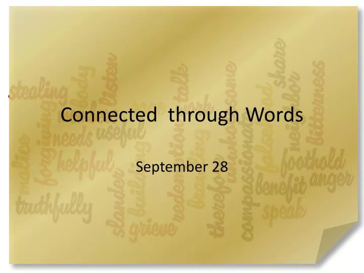 connected through words