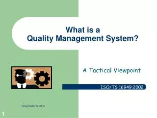 What is a Quality Management System?