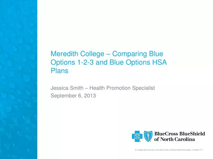 meredith college comparing blue options 1 2 3 and blue options hsa plans