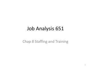 Job Analysis 651