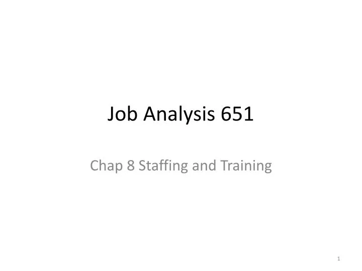 job analysis 651