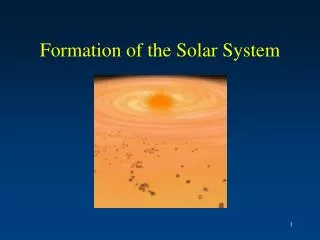 Formation of the Solar System