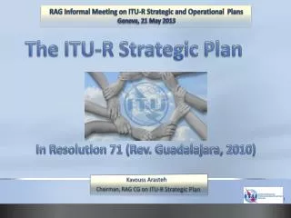 The ITU-R Strategic Plan