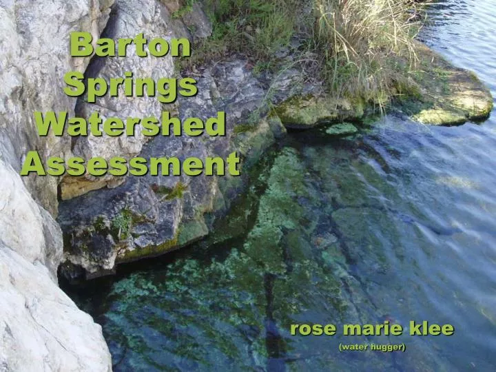 barton springs watershed assessment