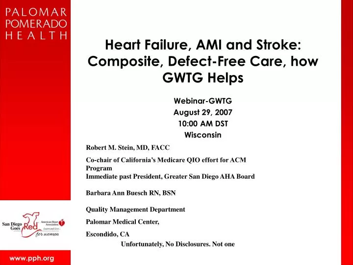heart failure ami and stroke composite defect free care how gwtg helps