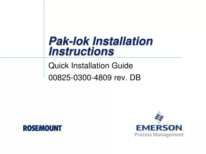 pak lok installation instructions