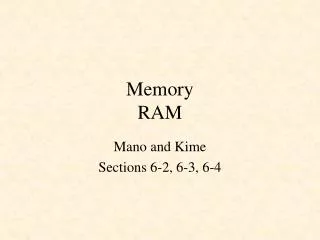 Memory RAM