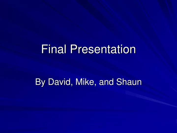 final presentation