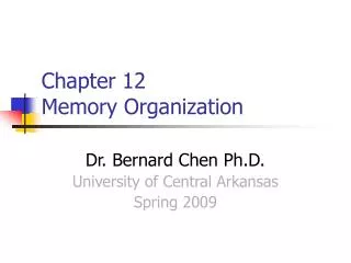 chapter 12 memory organization
