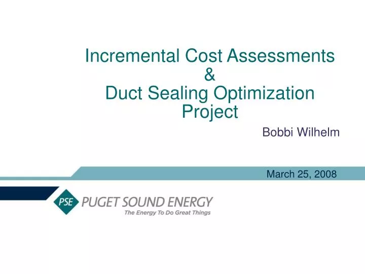 incremental cost assessments duct sealing optimization project