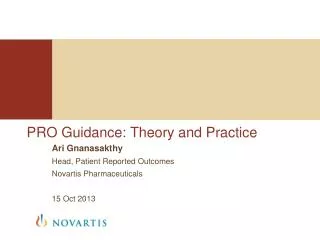 PRO Guidance: Theory and Practice