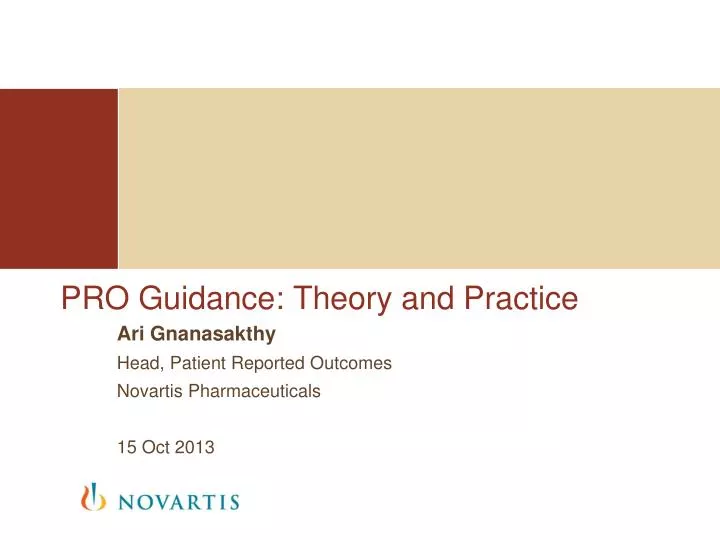 pro guidance theory and practice