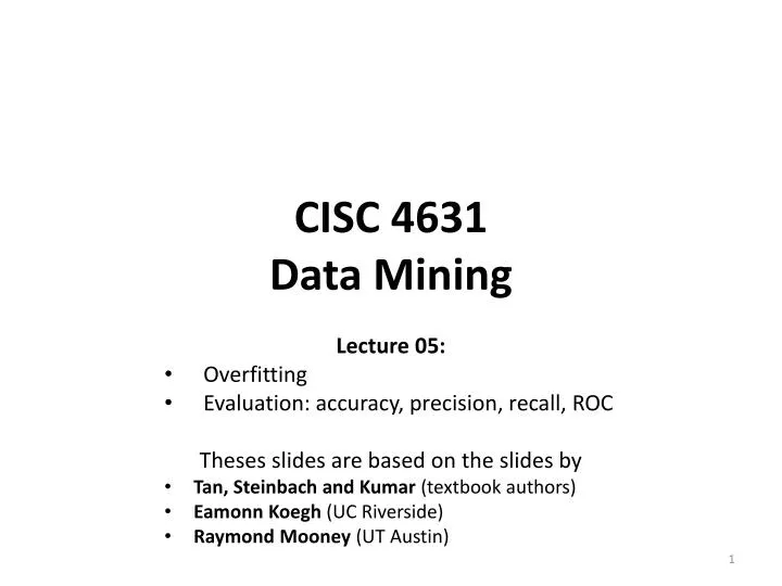 cisc 4631 data mining