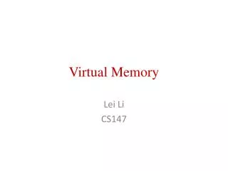 Virtual Memory