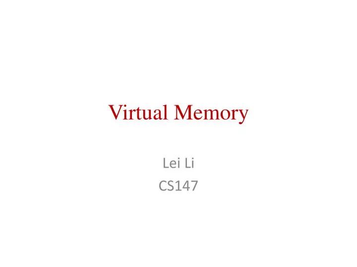 virtual memory