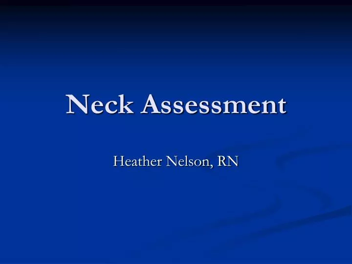 neck assessment
