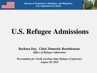 U.S. Refugee Admissions