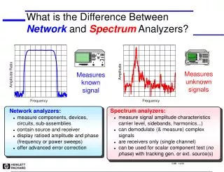 What is the Difference Between Network and Spectrum Analyzers?