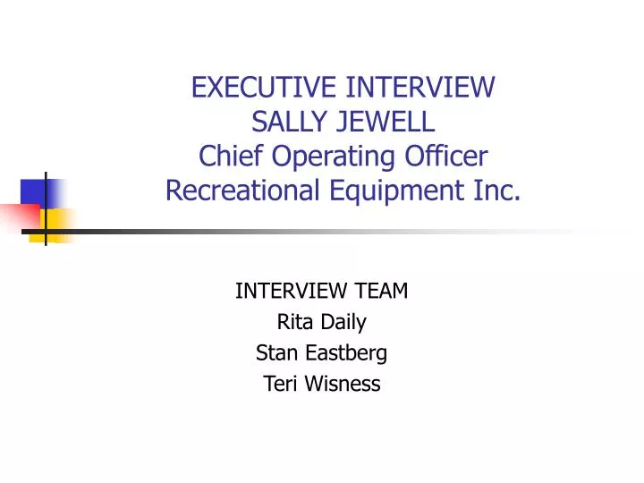 executive interview sally jewell chief operating officer recreational equipment inc