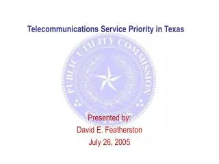 Telecommunications Service Priority in Texas