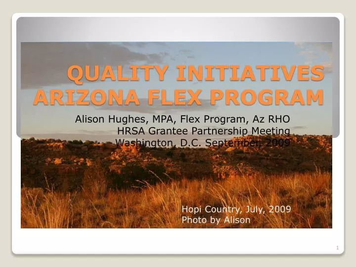 quality initiatives arizona flex program