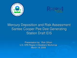 Mercury Deposition and Risk Assessment Santee Cooper Pee Dee Generating Station Draft EIS