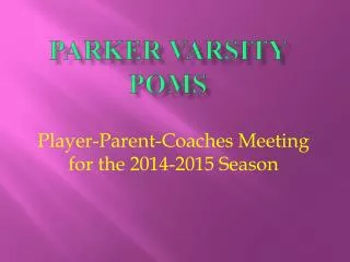 Parker Varsity Poms