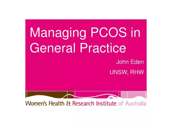 managing pcos in general practice