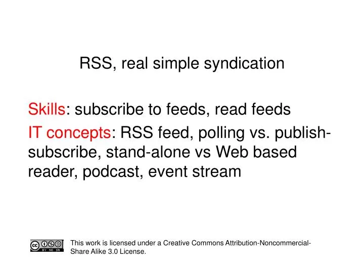 rss real simple syndication