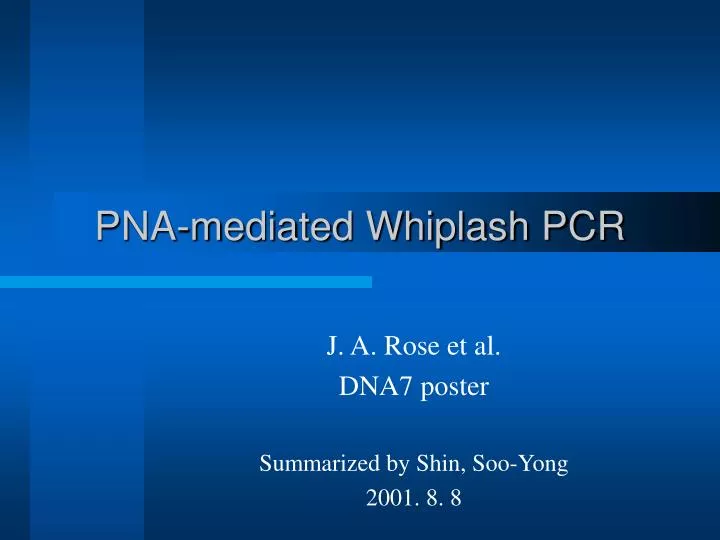 pna mediated whiplash pcr