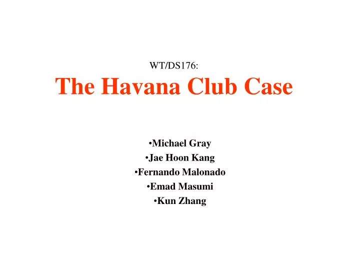 wt ds176 the havana club case