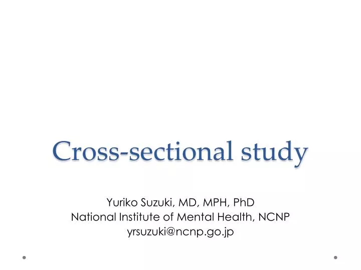 cross sectional study