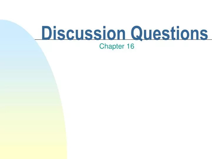 discussion questions