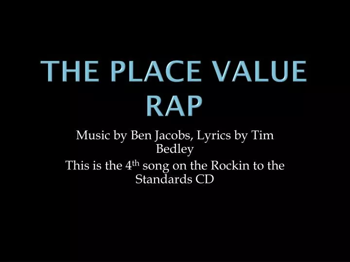 the place value rap