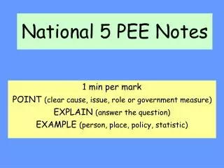 National 5 PEE Notes