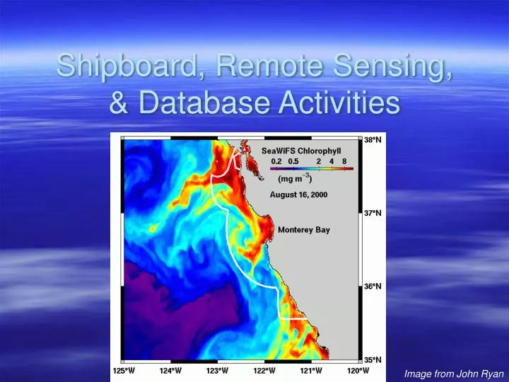 shipboard remote sensing database activities