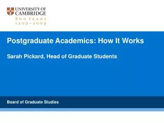 Postgraduate Academics: How It Works