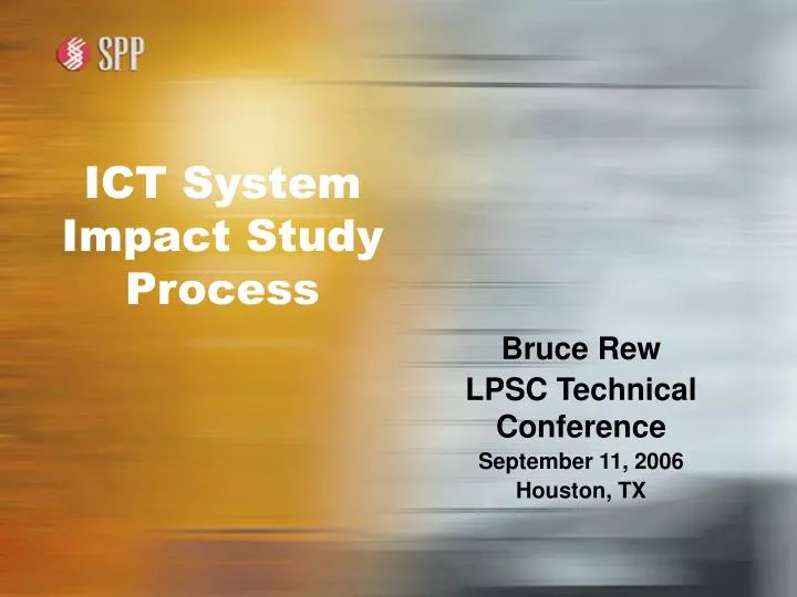 ict system impact study process