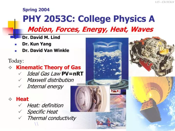 spring 2004 phy 2053c college physics a