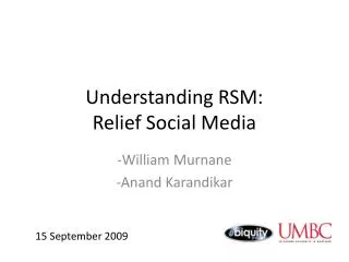 Understanding RSM: Relief Social Media