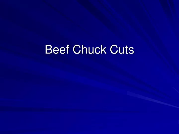 beef chuck cuts