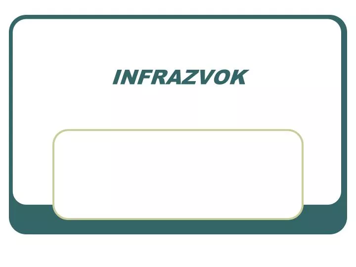 infrazvok