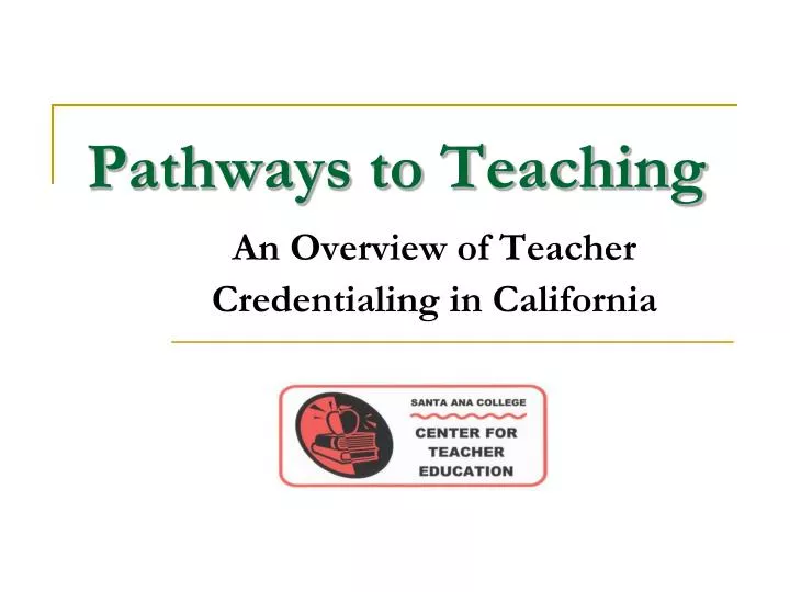 pathways to teaching